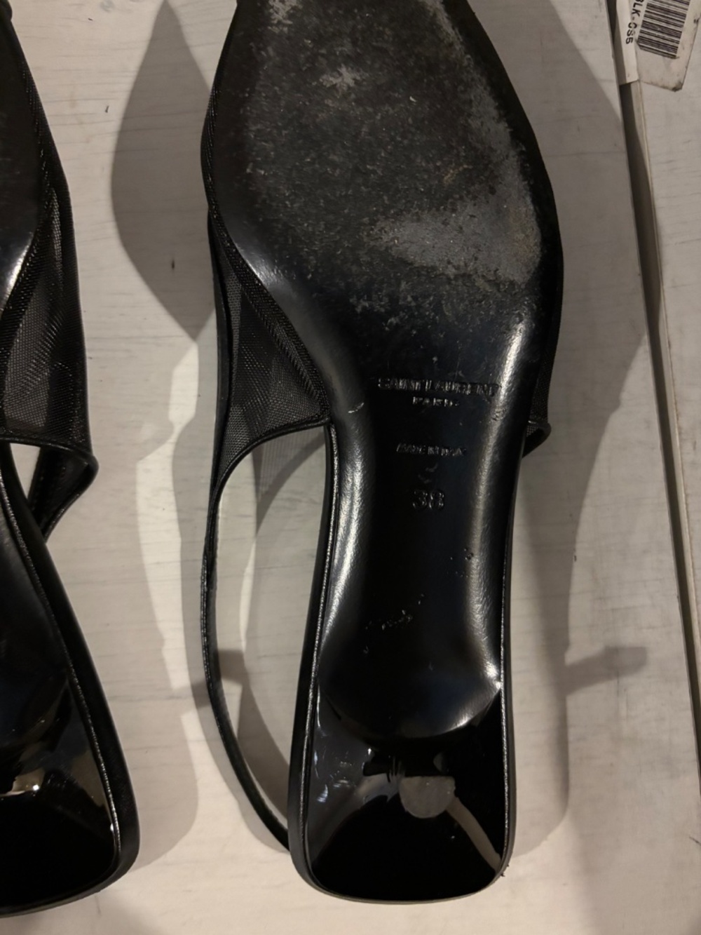 Used Once Authentic Saint Laurent Oxalis Slingback Pumps Size 38 - Picture 6 of 8